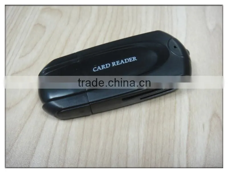 car key shape card reader black plastic usb 2.0 card reader(OS-CR112)