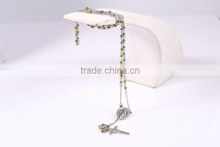 China biggest wholesale fashionable dither beads cross pendant charming necklace