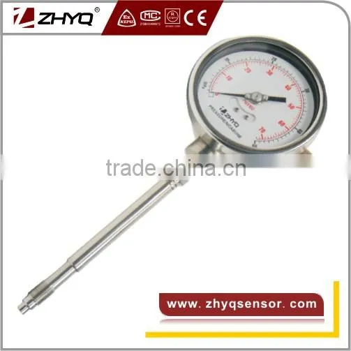 Electric contact melt pressure gauge with transducer output