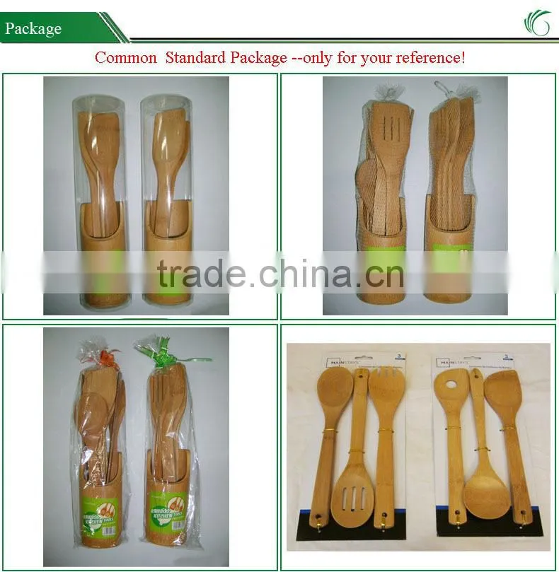 SP208 Sets of 8 Pcs Bamboo Kitchen Cooking Utensil in Bamboo Holder
