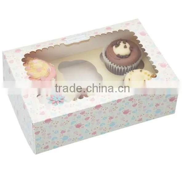 Custom take-away food box / take away folding cake box / takeaway food box window packaging wholesale