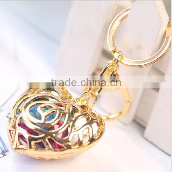 2014 Elegant Hollow Heart Pendant Key Chain, Gift Bag Pendant ZTKC-108