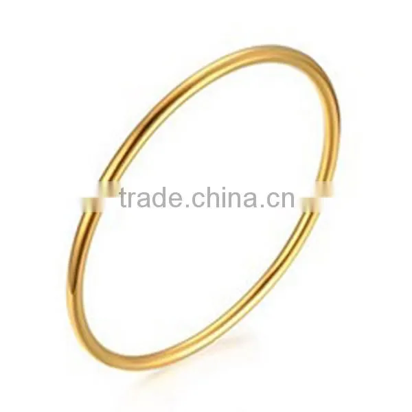 Fashion Simple 3mm Smooth Stainless Steel Bracelet