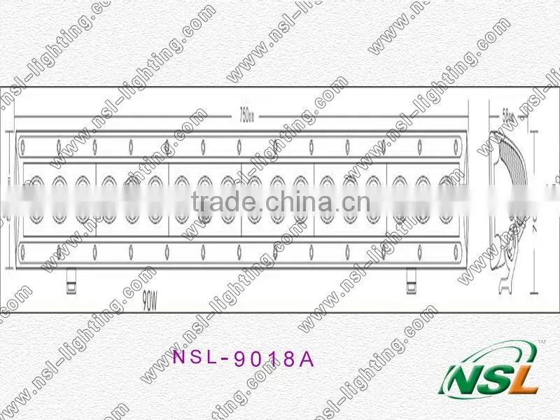 30inch 90W C REE car LED light bar off road LED work light
