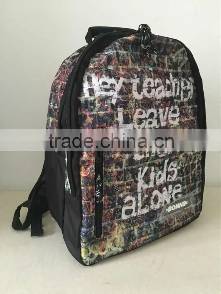 Wholesale stock printing fashion korean style laptop backpacks(LAPB15-022)