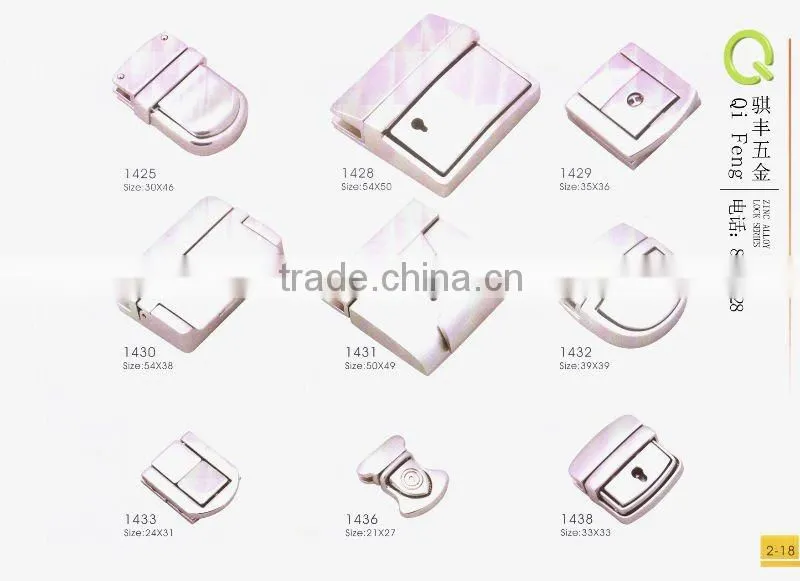 Qifeng new design metal lock,bag lock,bag accessories
