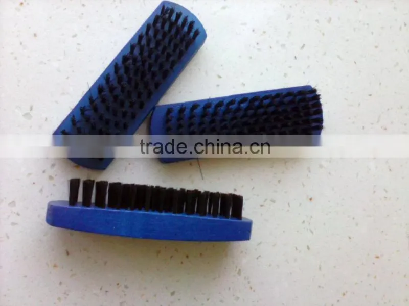 Good quality wholesale blue color Maple wood made shoes brush