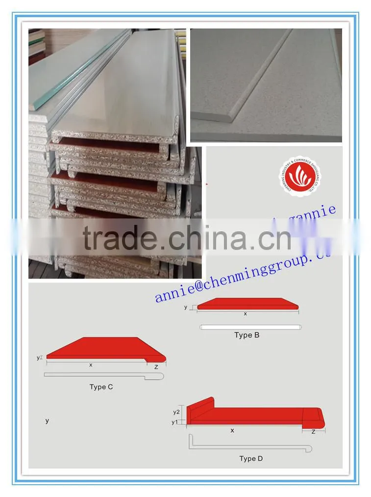 marble color HPL finished work top