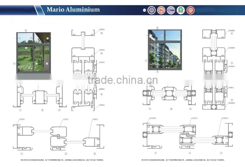 Cheap wholesale aluminum casement windows