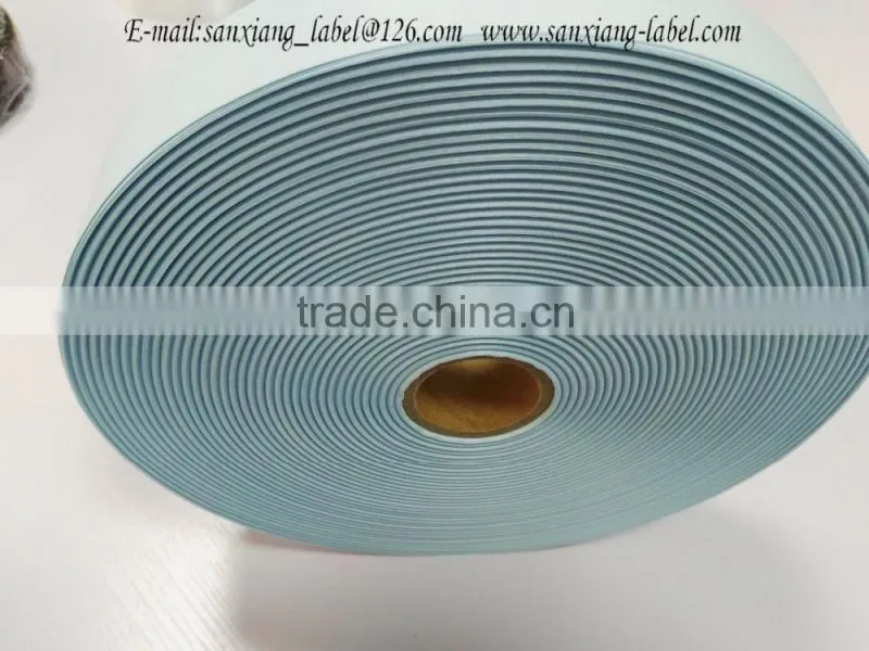 Huzhou factory direct supply high quality full dull satin tape, label tape for printed labels, uniform labels, dress labels