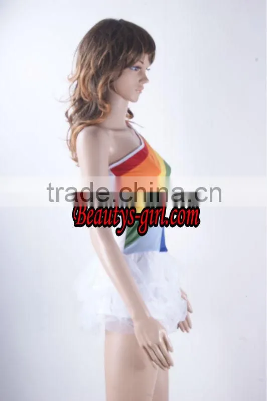 2012 Wholesale Halloween Party Rainbow Angel Costume with tutu