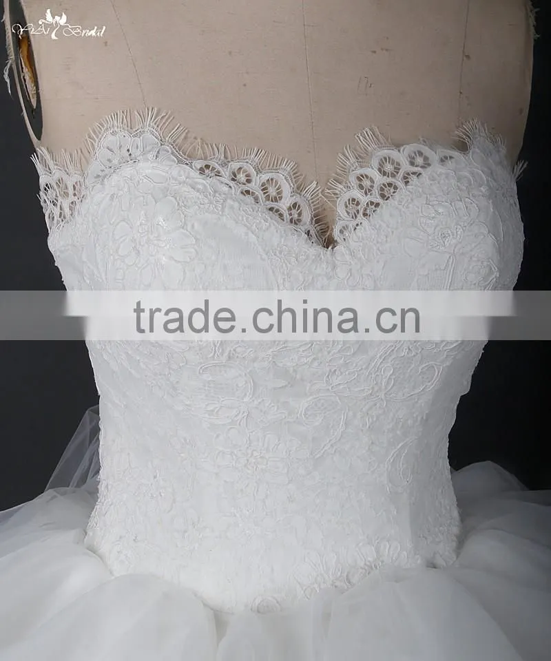 RSW913 Tulle Ruffle Skirt Vintage Lace Alibaba Express Wedding Dress Bridal Ball Gown