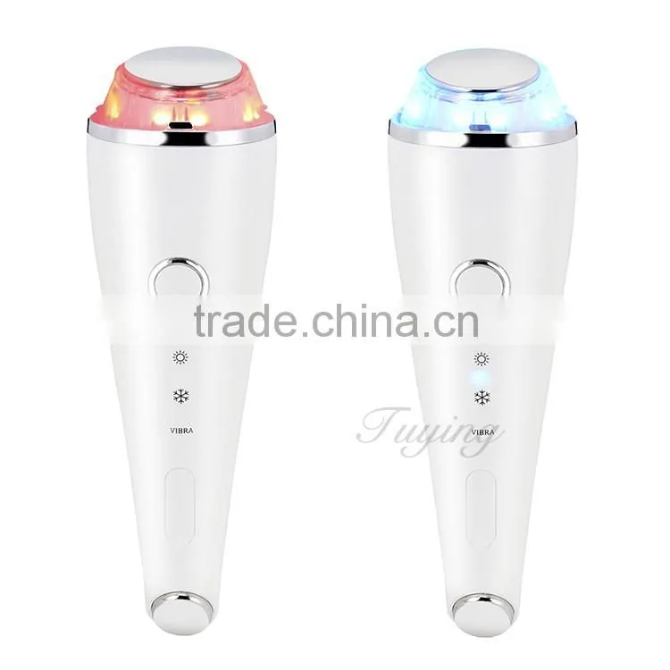 Warm and cold photon LED Vibration facial care beauty machine