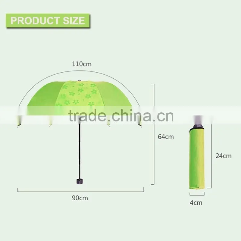 promotional anti uv sun umbrella with change color