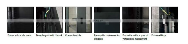 42U network cabinet for Data Center Compatible for HP DELL Servers with dual meash door