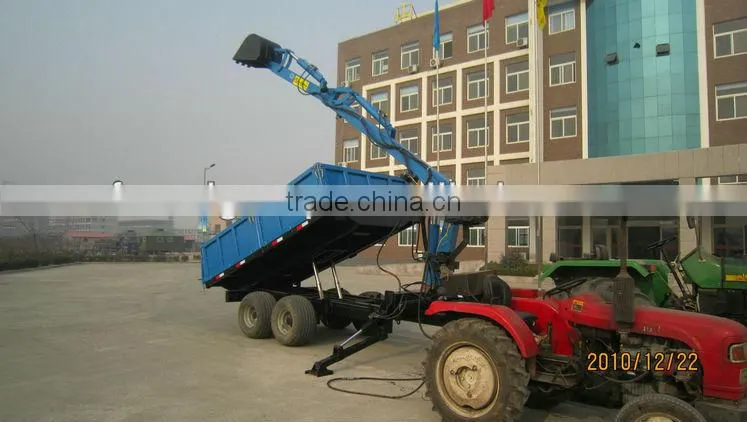 CE approved timber trailer with crane