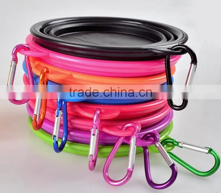 wholesales mountaineering pet silicone foldable bowl