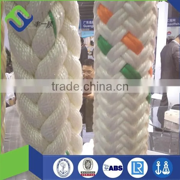 8 Strands PP mixed with Polyester rope 80mm colored mooring rope for sale