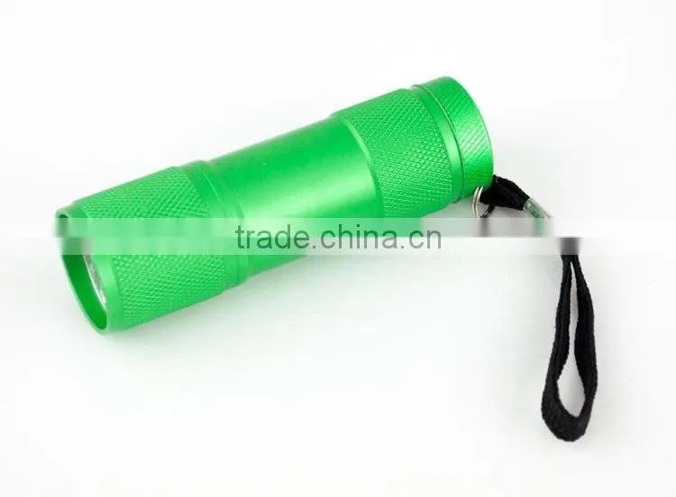 Ninghai Betion Electrical supply cheapest 3AAA Battery mini 9 LED torch aluminium led flashlight