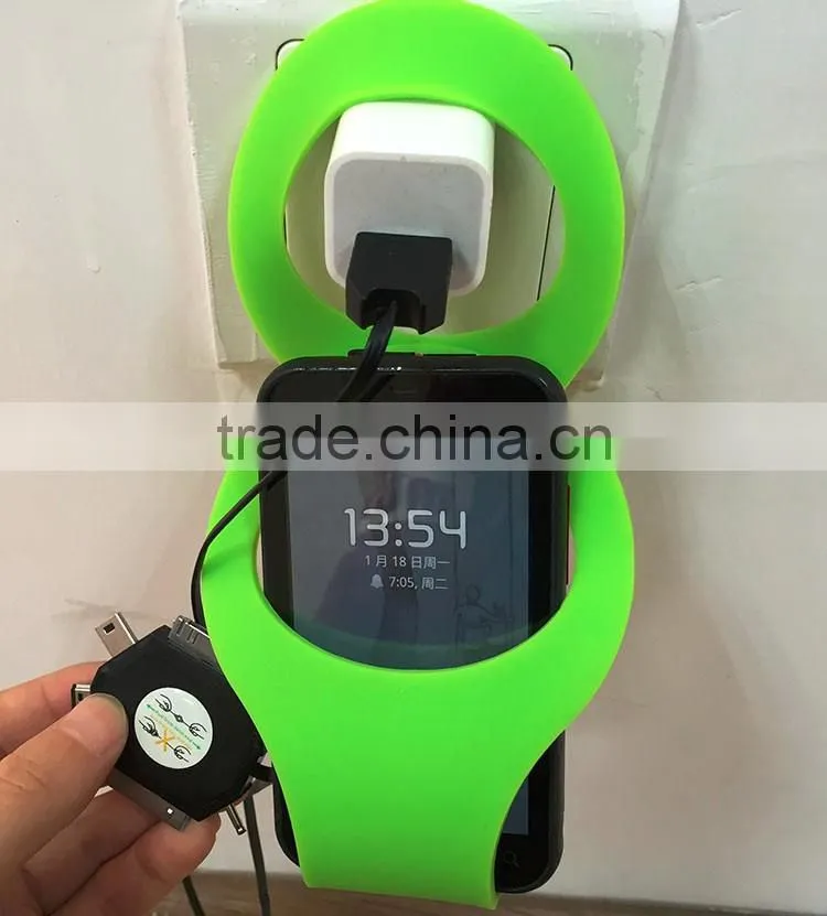 2016 trending products, mobile phone accessories holder, silicone charging holder ,car charing holder