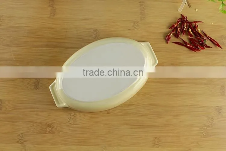 China factory supplier custom ceramic cookware oval casserole