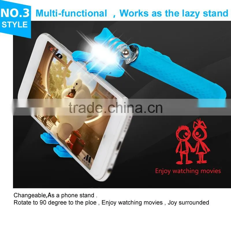 Hot sale high quality mobile phone flash light,mini selfie stick with LED light