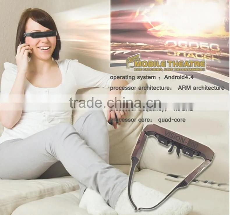 80-inch private mobile theatre video camera glasses high-definition big screen android wifi smart 3D vr glasses