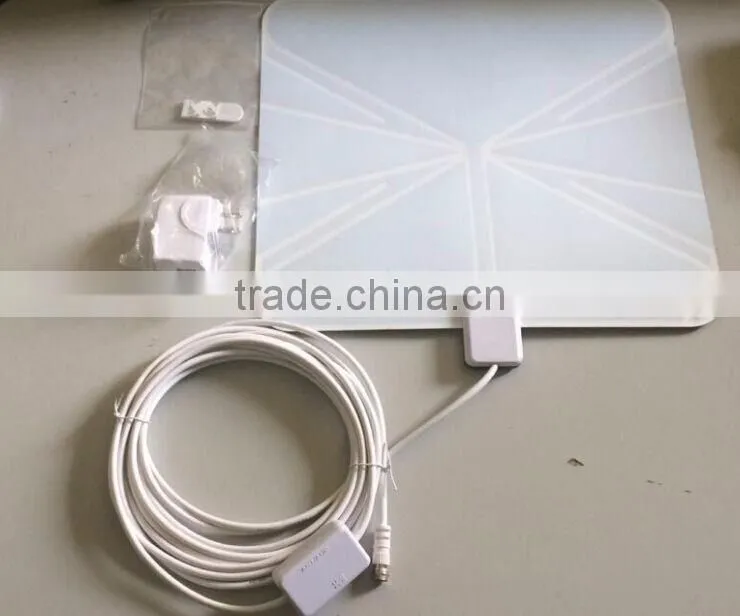 Factory Cheap Amplified Digital Indoor TV Antenna, 50miles Range ATSC TV Antenna, Wholesale Indoor TV Antenna High Gain UHF