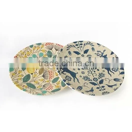 chinese factory bamboo fiber dinner plates with best desgin