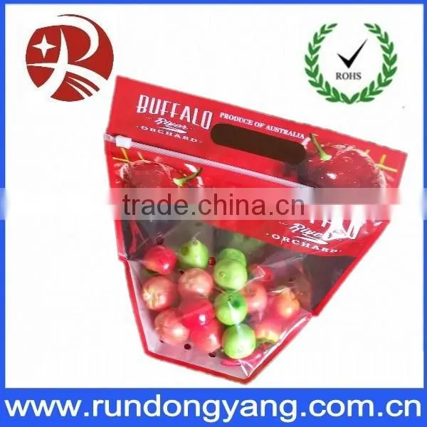 Plastic cpp printed slider zip lock vegetable fruit bag