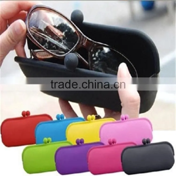 Hot silicone glasses bag phone bag customized fancy silicone glasses case