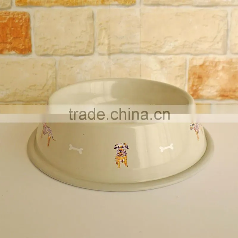 Carbon Steel with Powder Coated Food/Water Serving Cat Dog Feed Pet Bowl