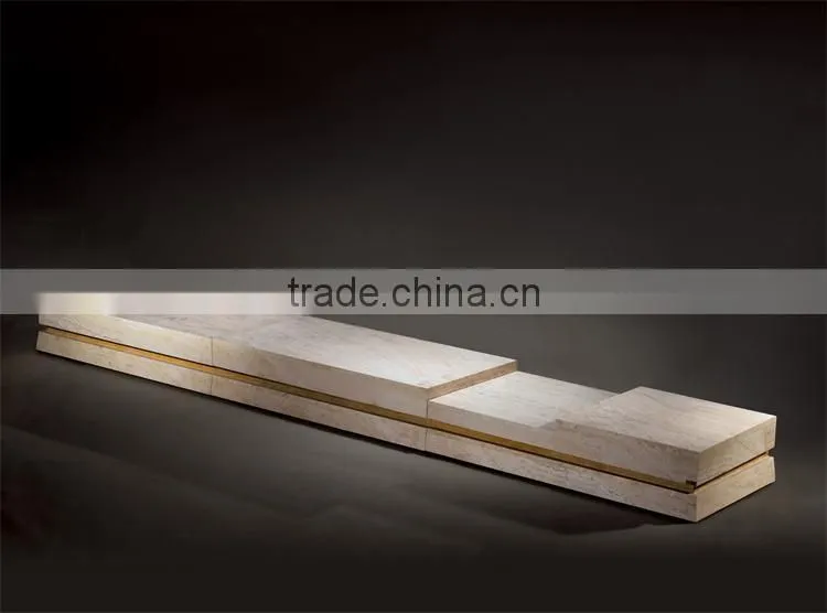 High end elegant all Iran natural travertine TV table