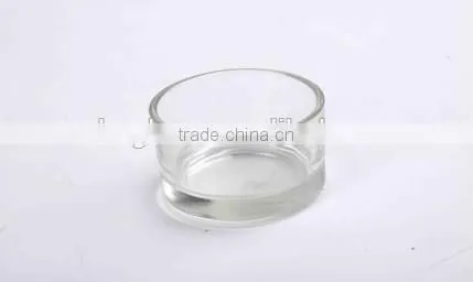clear glass candle holder