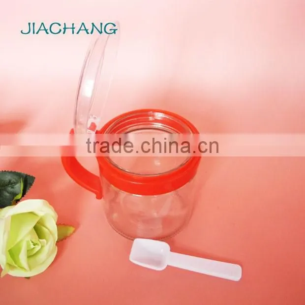 cooking tools handle glass salt dispenser jar with spoon