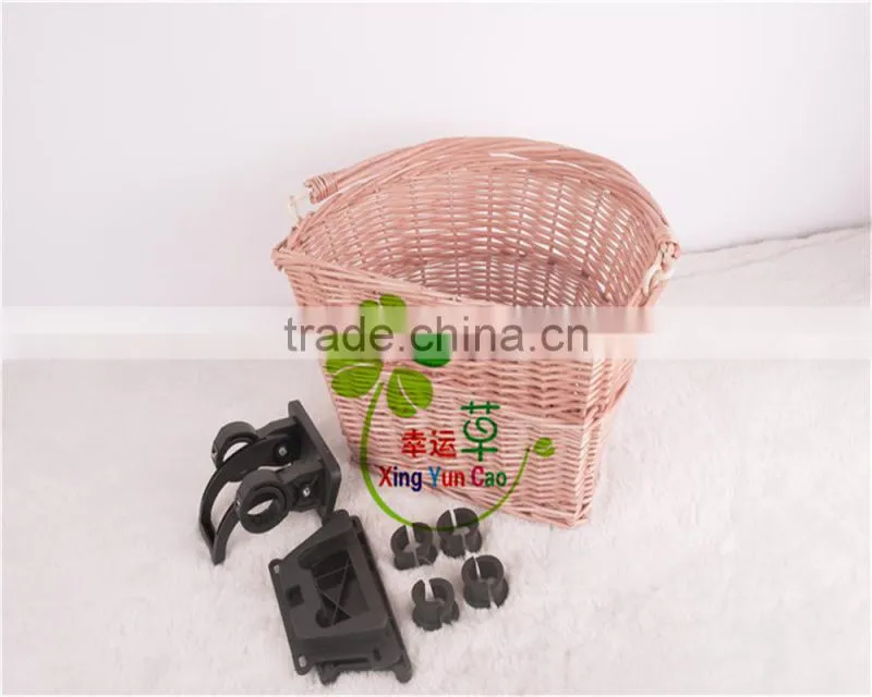 wholesale wicker bicycle basket with quick release