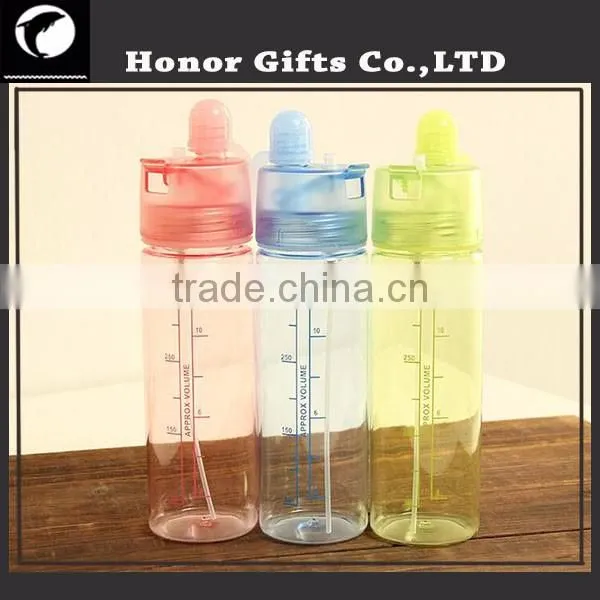 2016 New Design Multifunctional Water Spray Plastic Drinking Water Bottle