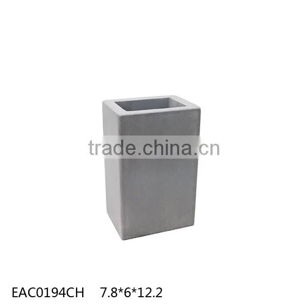 Concrete bathroom design Square Concrete Bathroom Set Lotion Dispenser Tumbler Tray