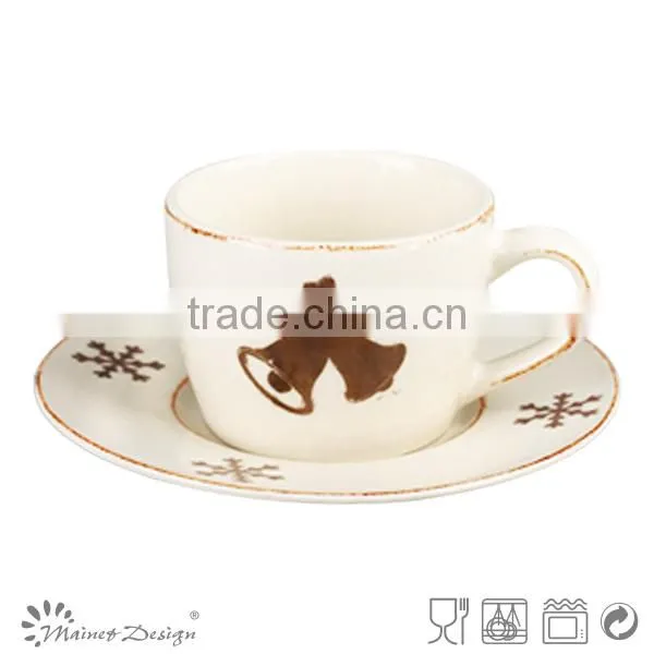 Hot Sale Personalized Wholesale Promotion Coffee Christmas Cup and Saucer