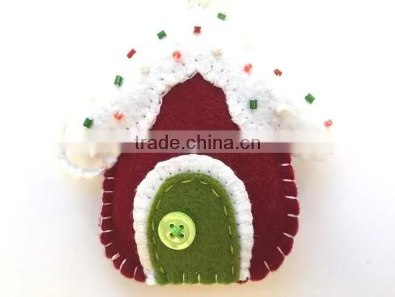 Christmas House Felt Miniature House
