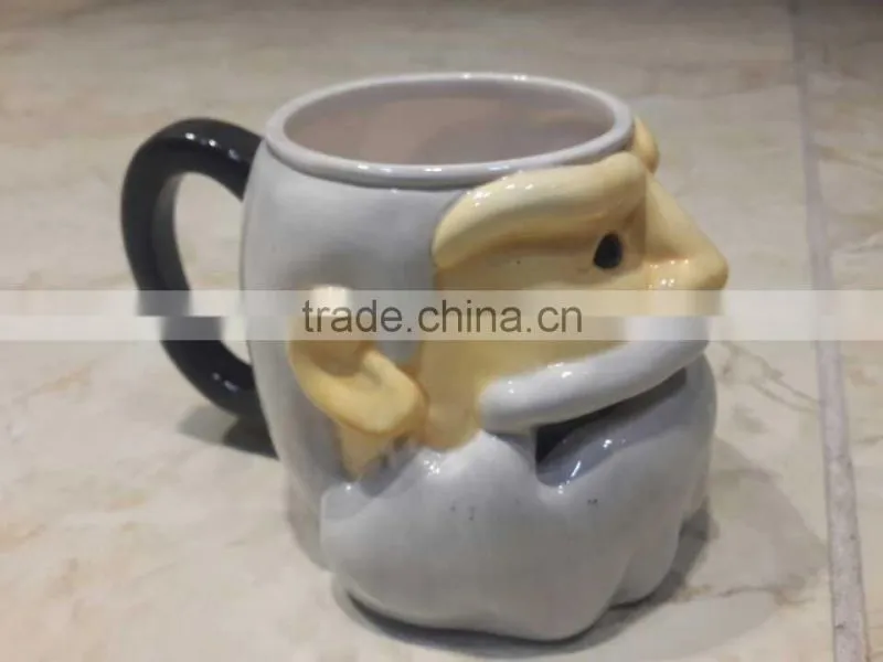 cartoon 3d mug for kids, ceramic 3d mug funny mug, m&s mug
