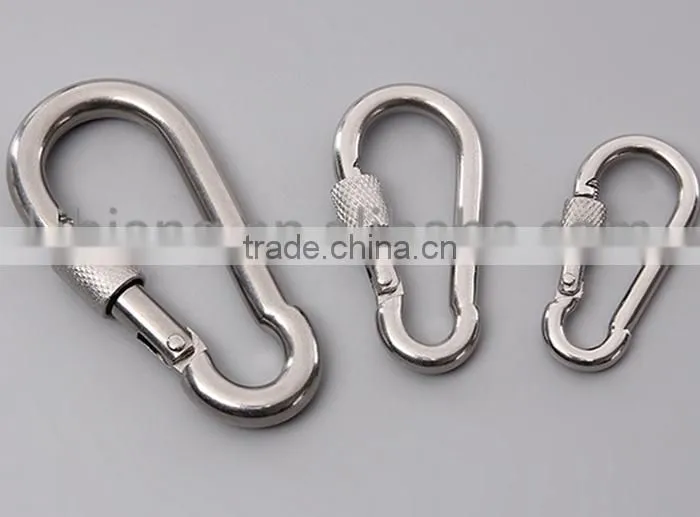 high quality stainless steel carabiner spring snap hook