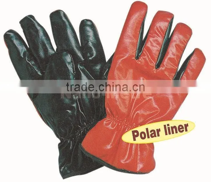 NMSAFETY polar liner nitrile impregnated gloves/warm driving gloves/ski glove