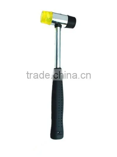 Two-way plastic mallet , Soft Face Hammer with steel handle