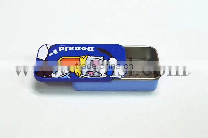 cartoon mint tin box with slide lid
