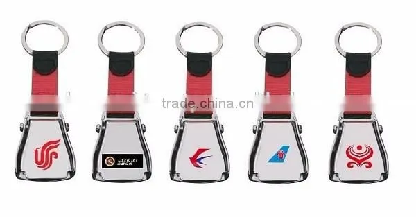 Custom Logo Mini Aircraft Buckle Seatbelt Keychain for China Airlines Corporate Gift & Merchandise