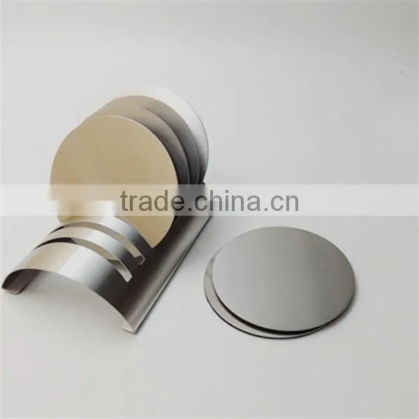 Unique Custom 5PCS Stainless Steel Coaster Set With Rack