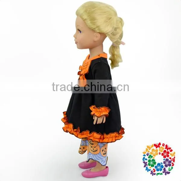 Boutique Cotton 18" Doll Clothes Halloween Day Black Long Sleeve Clothing American Girl Doll Clothes