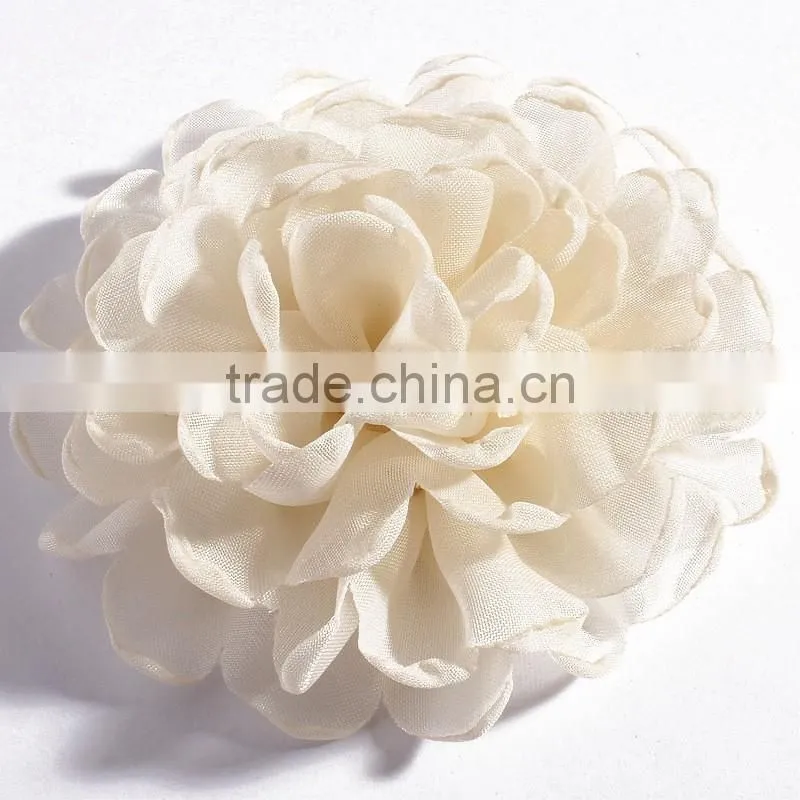 handmade singe organza flower clip for kids hair accessories
