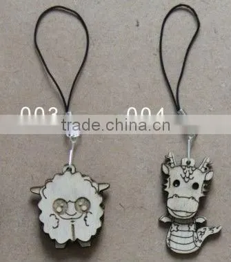 wooden carving promotional key chain